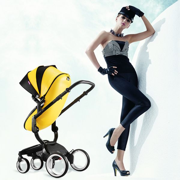 

0-4 years old high landscape hollow wheel baby stroller baby two-way reclining can sit folding absorber babyfond