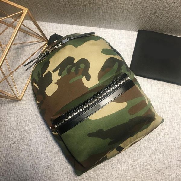 

luxurious2019 tide all-match school sail cloth camouflage both shoulders package army green hit color will capacity leisure time computer