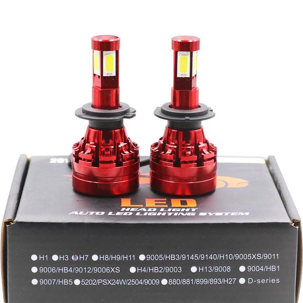 

turbo 12v 55w h7 led h4 16000lm/pair car headlights h11 h9 9005/hb3 9006/hb4 9012 cars led lighting replacement bulbs 6000k 12v