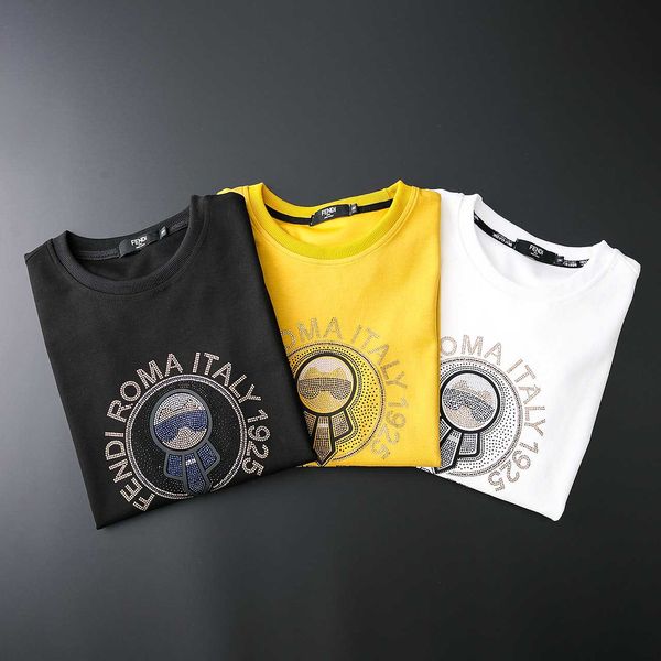 

fends designer luxury mens sweatshirts tide brand hoodies glitter letters logo cute pattern black white yellow wild hoodies new, White;black