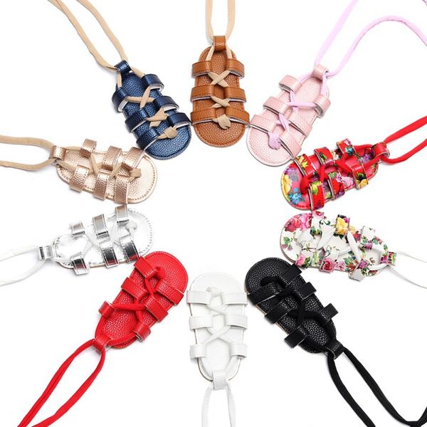 

newborn infant shoes baby girl pu leather rubber sole high bandage sandals summer pram fashion shoes, Black;red