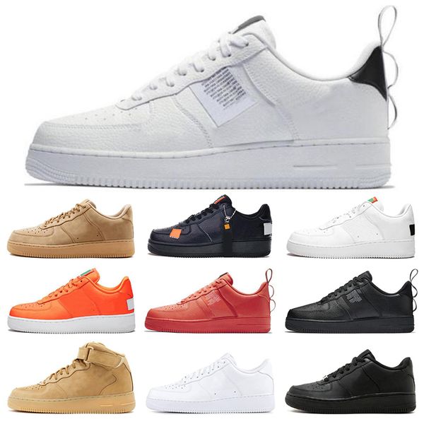 

designer 1 utility classic black white dunk men women running shoes sports skateboarding high low cut wheat trainers sneakers, White;red