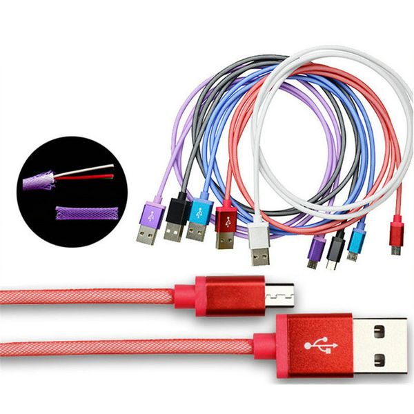 

fish net fabric braided type c cable 1m 2m 3m micro v8 5pin usb data charging cables for samsung s7 s8 s9 note 9 note10 5g htc android phone