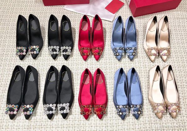 

высокого качества женской обувь красный высокие каблуки сексите заостренные подошвы стразов плоских шнурков логотип пылесборник свадебную об, Black