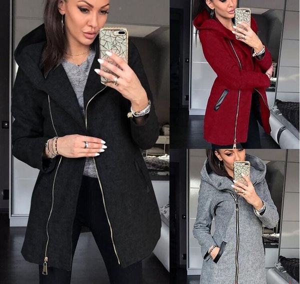 

women winter clothes warm sweater plus size long jacket coat, Black