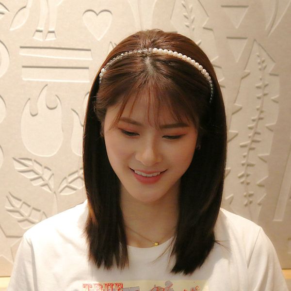 

rhinestone pearl super fairy headband baby hair bands with flowers alice band cerchietto aliceband hair style girl easy zeciq, Black;brown