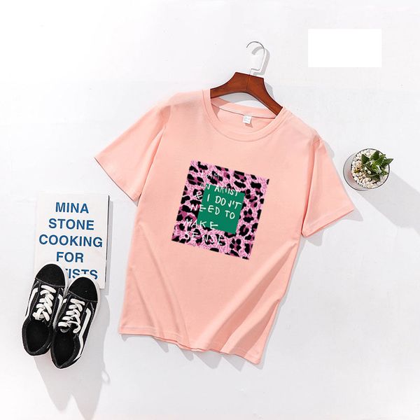

tee shirt femme женщины топы печати женщины футболки весна-лето с коротким рукавом o шеи хлопок спандекс тройники slim fit women, White