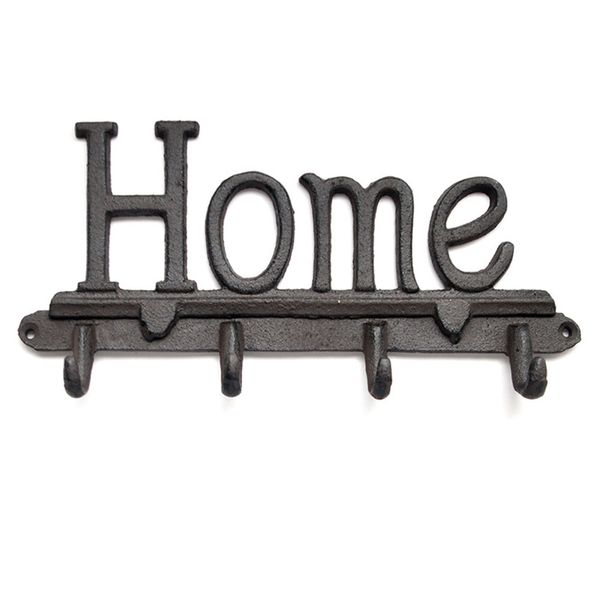 

rack holder decorative key hook organizer hat bag rustic western wall mounted home hanger cast iron