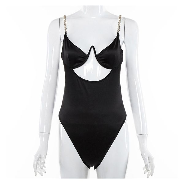 

женщины повседневная новые комбинезоны 2020new марка женские сексуальные летние железные цепи сексуальные полые тонкий комбинезоны женские с, Black;white