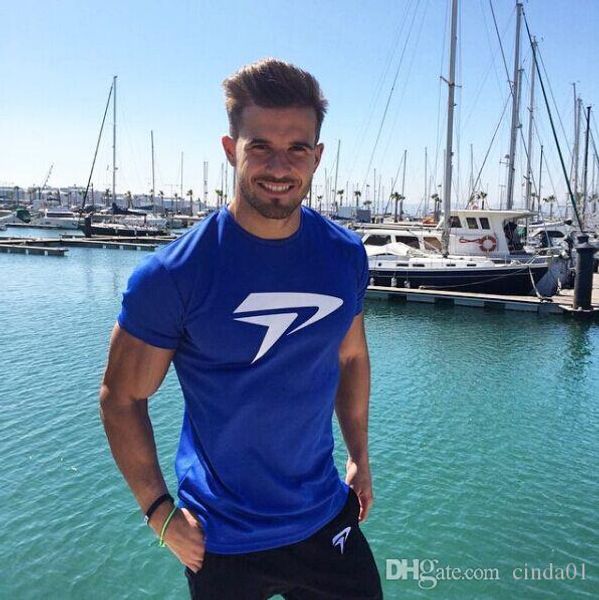 

new muscle brother fitness gym casual printed tshirts summer male athletic tees short sleeve crew neck, White;black
