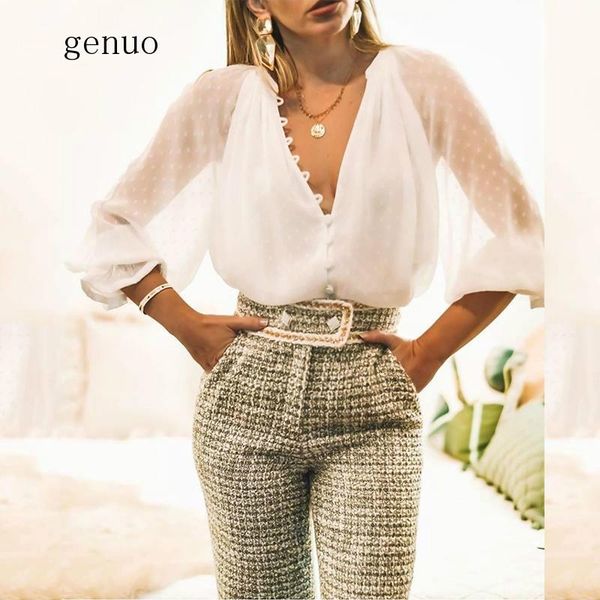 

2020 vintage embroidery long sleeve shirt womens and blouses korean button up elegant white lace blouse women shirts fall