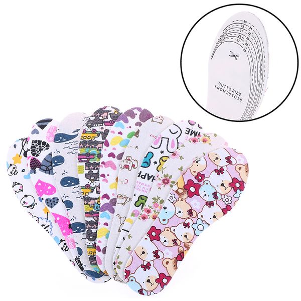 

children kid insoles memory foam comfort cushion shoe insole boys girls cute cartoon insoles breathable pad inserts, White;pink