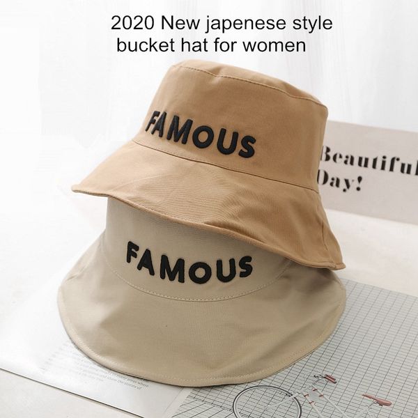 

cloches lvyi 045 spring women's casual cotton fisherman hat bucket floppy wide brim sun embroidery gorros