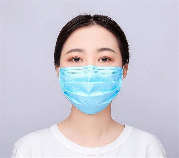 

dhl ship dustmouth korean blue facenon woven three layer filter dust mask mouth nose face masks b4qp