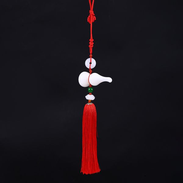 

beeswax gourd automobile hanging ornament lucky brings safety fluke life rear view mirror bracelet charm tassels tassel car moun