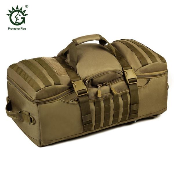 

60l dual use backpack outdoor men women sports bag tactical bags hiking camping waterproof wear-resisting nylon bag