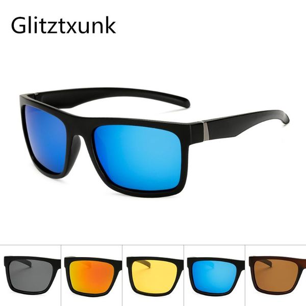 

glitztxunk new polarized sunglasse men square sun glasse retro goggle women fashion uv400 driving eyewear lentes de sol hombre, White;black