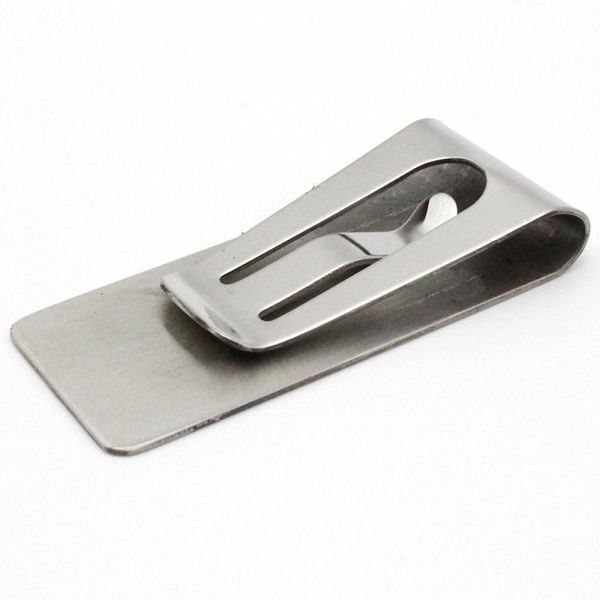 

1pc stainless steel metal money clip fashion simple silver dollar cash clamp holder wallet for men women ing, Black
