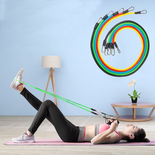 

11pcs/set pull rope elastic fitness exercises resistance bands crossfit latex tubes pedal excerciser body training workout yoga
