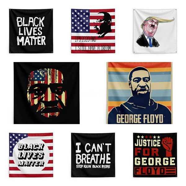 

150*150cm i cant breathe blanket george floyd printing tapestry black lives matter household wall banner #qa76021