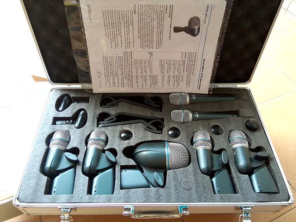 

Профессиональный набор микрофонов для ударных TETG BETA DMK7 XLR BetaDMK7 7 Микрофоны DRUM с двумя BETA57A Четыреми комплектами BETA56A One BETA52A с барабанным микрофоном