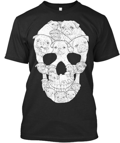 

Pug Lovers Sketchy Skull S Tee T-Shirt