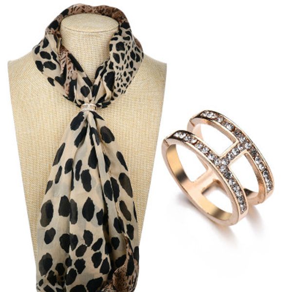 

new fashion gold-color brooches jewelry camellias double scarf holder scarf brooch clips jewelry gift b371, Gray