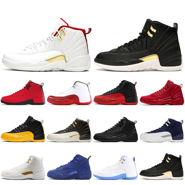 

fiba 12s jumpman 12 basketball shoes for men midnight black gym red 2018 winterized international flight gamma blue mens trainers sneakers