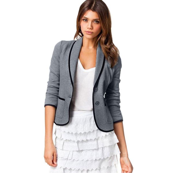 

plus size s-6xl women business coat blazer suit long sleeve slim turn-down collar female jackets for 2019 outwear 5 colors, White;black