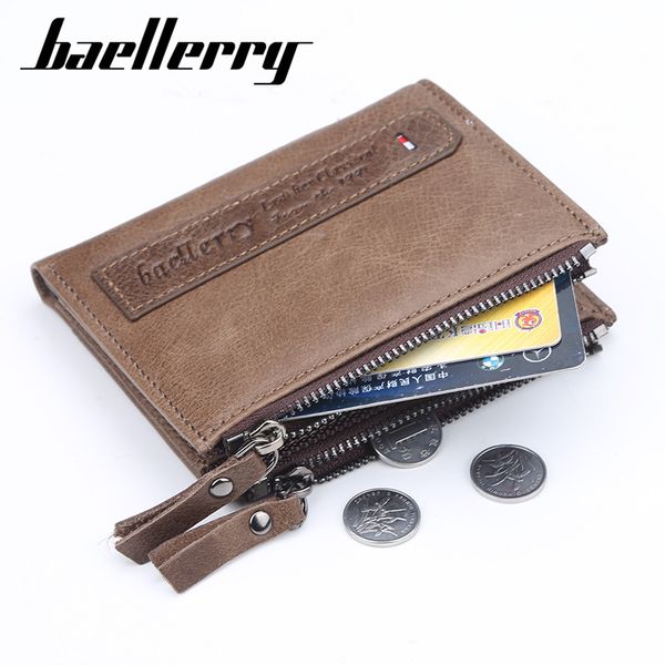 

two colors short wallet men real leather multifunctional billetera hombre large capacity multiple card holder, Red;black
