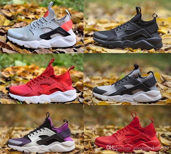

2019 huarache 4 4.0 iv ultra reflect outdoor shoes mens womens triple leather mens huaraches sports trainers outdoor sneakers 36-46
