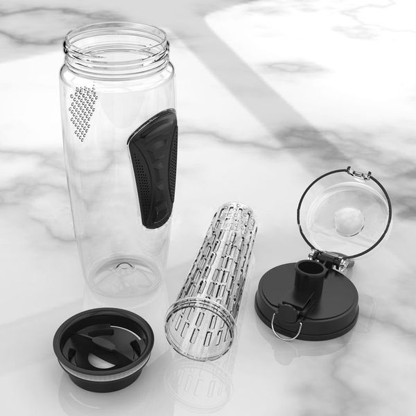 

1000ml/32oz fruit infusing infuser water bottle plastic sports detox health