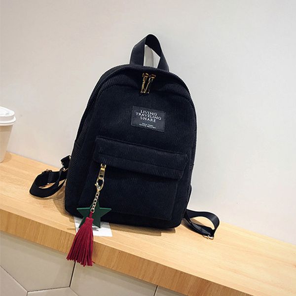 

ocardian backpacks simple women's girls soft canvas tassel preppy style school bags for students travel mochilas dropship may17