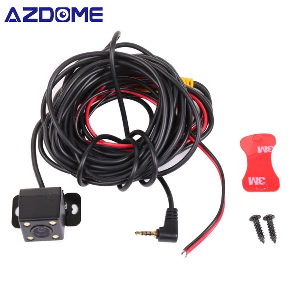 

azdome car rear view camera 2.5mm (4pin) jack port video port with led night vision for gs63h m06 m02 a305 dash cam waterproof