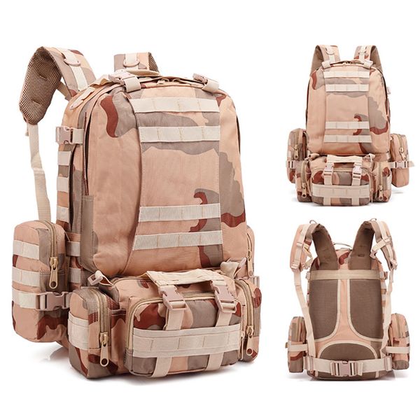 

55l molle outdoor tactical backpack utility bag rucksack army hunting trekking camping hiking travel backpack#g4