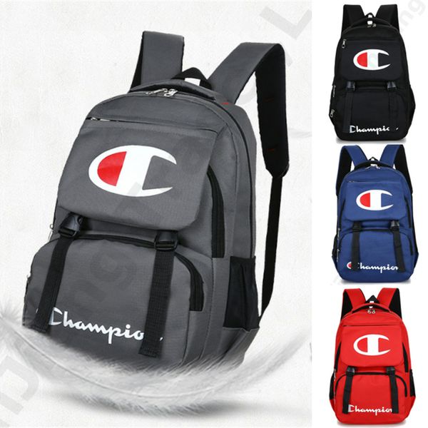 

champions backpack brand letters preppy style student school shoulders bag men women zipper travel bags outdoor large capacity bag c3192