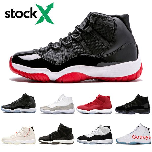 

stock x 11 11s bred concord 45 high metallic silver space jam metallic silver mens basketball shoes man sports sneakers trainer