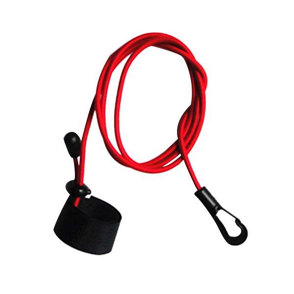 

43'/ 110cm 4mm strong durable elastic cord fishing rod kayak canoe paddle leash with snap hook adjustable hook & loop end