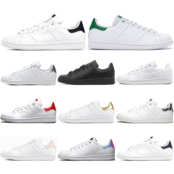 

кузнец мужчины женщины flats кроссовки зеленый черный белый темно-красный зеленый радугу стан мужская мода кожаные ботинки на открытом возду, Black