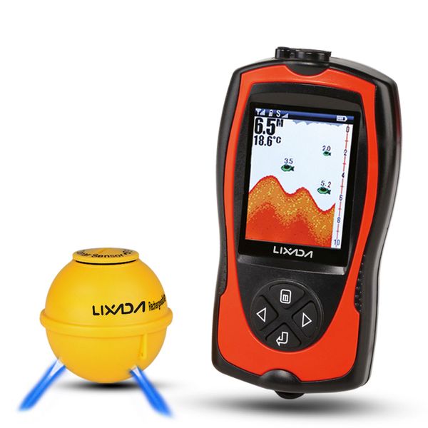

lucky ff916 sounder sonar wireless wifi fish finder 50m/130ft sea fish detect finder for ios android wi-fi fishfinder car charge