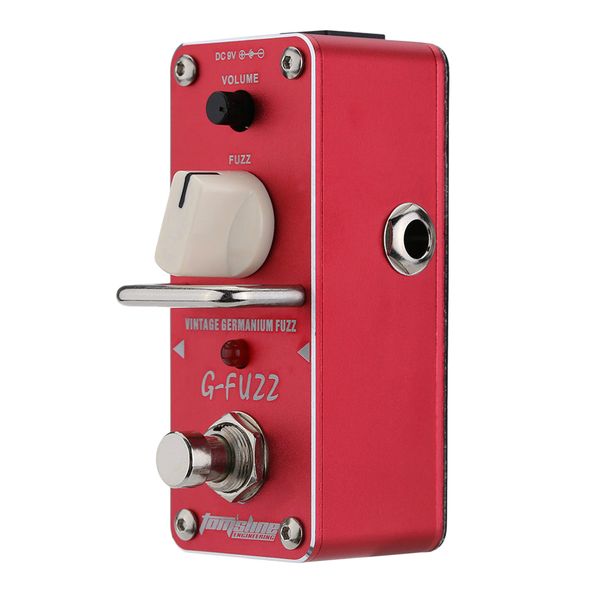 

red g-fuzz guitar mini analogue effect pedal true bypass