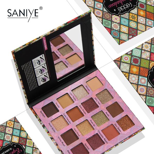 

saniye beauty glitter eye shadow palette long lasting matte eyeshadow palette shimmer matte pigmented waterproof makeup 3133
