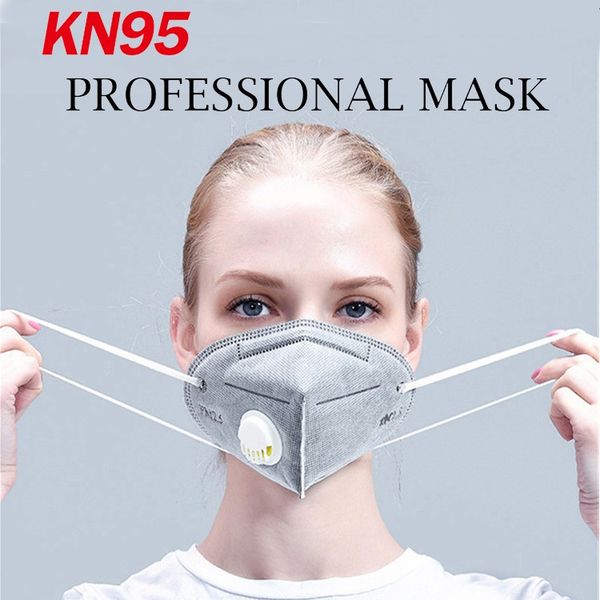 

50 / шт KN95 маски противотуманные PM2. 5 пылезащитная нетканая Маска с дыхательным клапаном фильтр респиратор одноразовые защитные маски для лица рот
