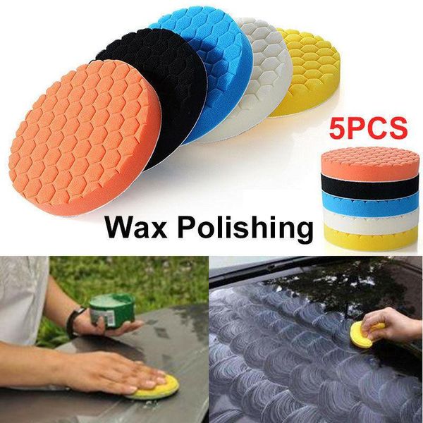 

5pack 3/4/5/6/7" car polishing sponge waxing buffing pads compound auto car polisher
