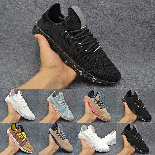 

2020 pharrell williams x stan smith tennis hu primeknit men women running shoes sneaker white black green runner sports shoes 36-44