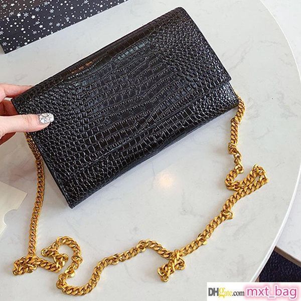 

женщины крокодил сумки цепь crossbody плечо сумки мода кожа топ бренды сумки кошельки женская сумка мешок конструктора высокого качества