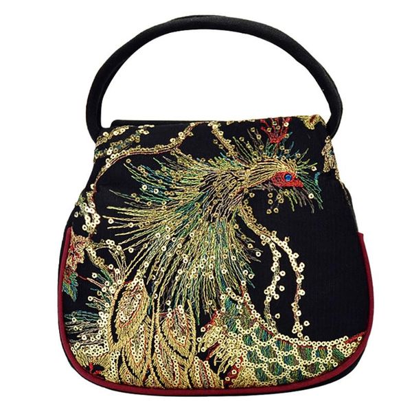 

women bag over shoulder sequins ethnic wind canvas luxury handbags women bags designer embroidery portable diagonal package