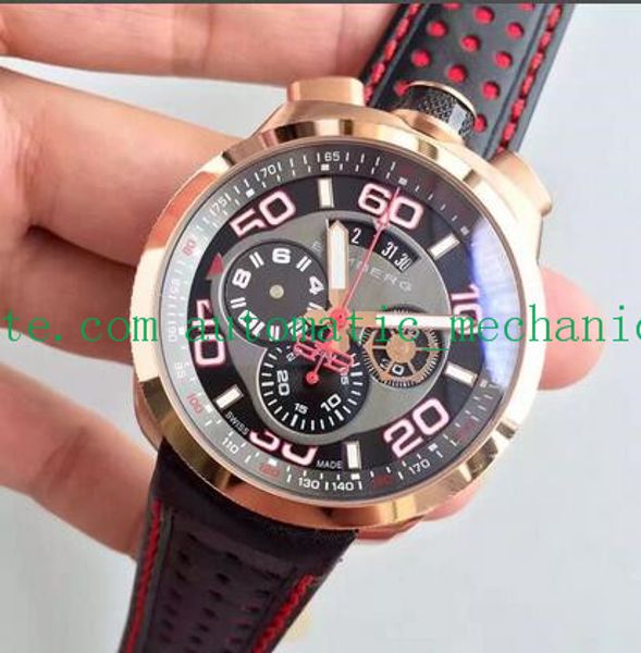 

6 style luxury wristwatch new authentic bomberg bolt 68 quartz chrono red leather bracelet watch 45mm men watches, Slivery;brown