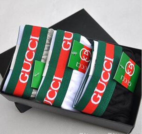 

дышащие мужчины underwears мягкие мужские боксеры краткое письмо трусы для mens sexy мужской шорты boxer 052, Black;white