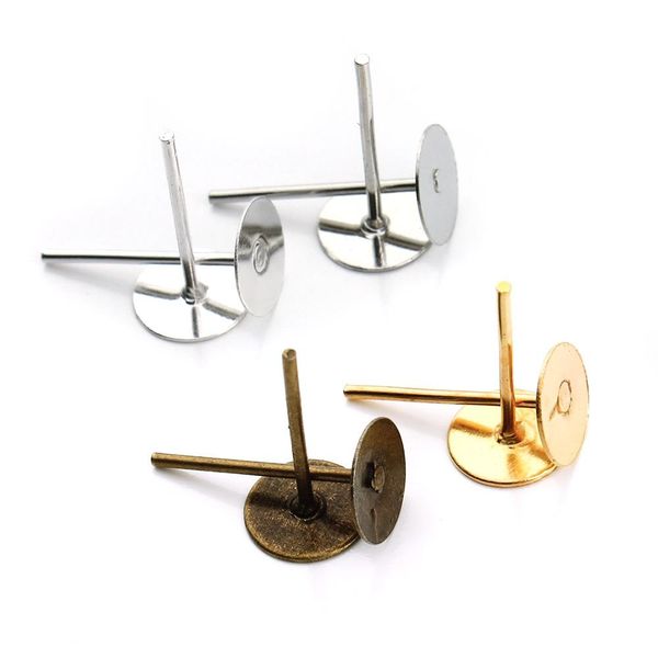 

1000pcs ( 500 pairs ) silver plated earring post w /sers 4mm 6mm 8mm 10mm jewelry findings